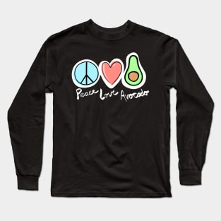 Peace Love Avocado Long Sleeve T-Shirt